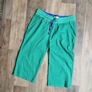 Mini Boden Green Baggies – Size 13Y – Pull-On Cotton Shorts – Adjustable Waist –